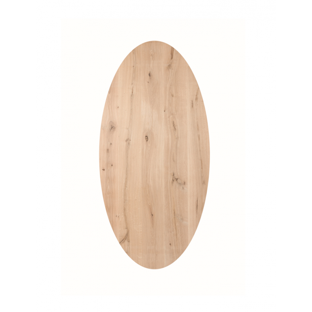 Andrew ovale eettafel met rechte zijkant