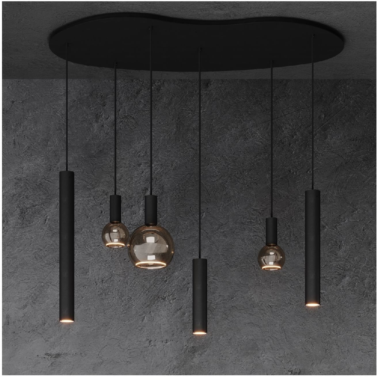 Riva Hanglamp Organisch klein  120x60cm