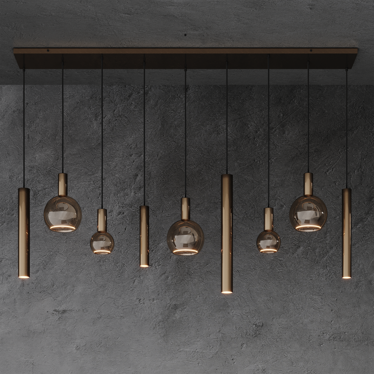 Riva hanglamp  recht 170x22 cm