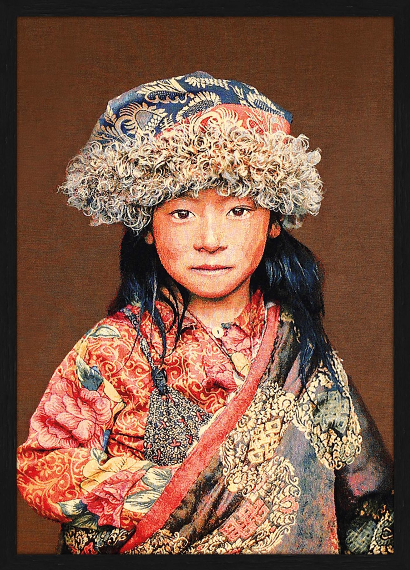 Wandplatte Tibetan Child 88x125 cm taupe
