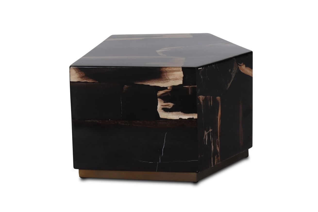 Palopo coffeetable petrified wood kecil