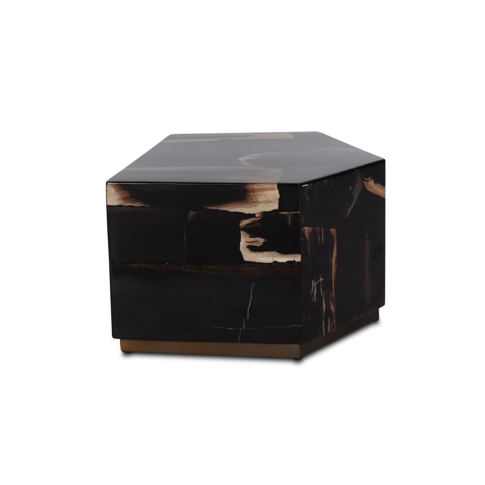 Palopo coffeetable petrified wood kecil