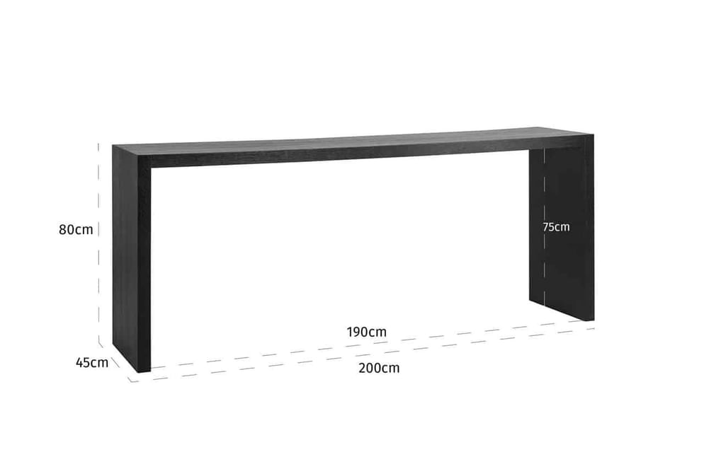 Wandtafel Oakura (Black)