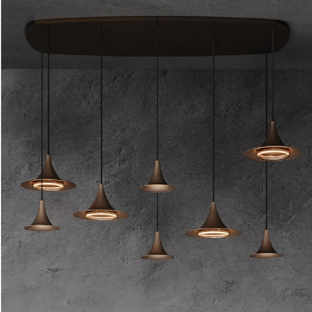 Arezzo - Hanglamp Deens ovaal - platinum