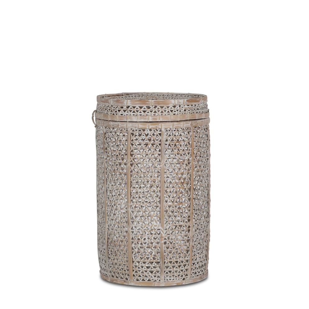 Sinjai laundry basket set of 3 white