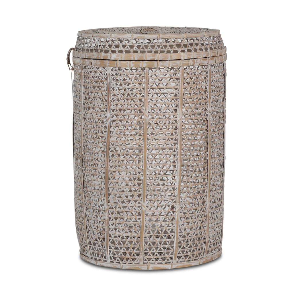 Sinjai laundry basket set of 3 white