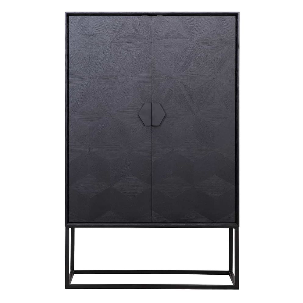 Wandschrank Blax mit 2 Türen (Schwarz)