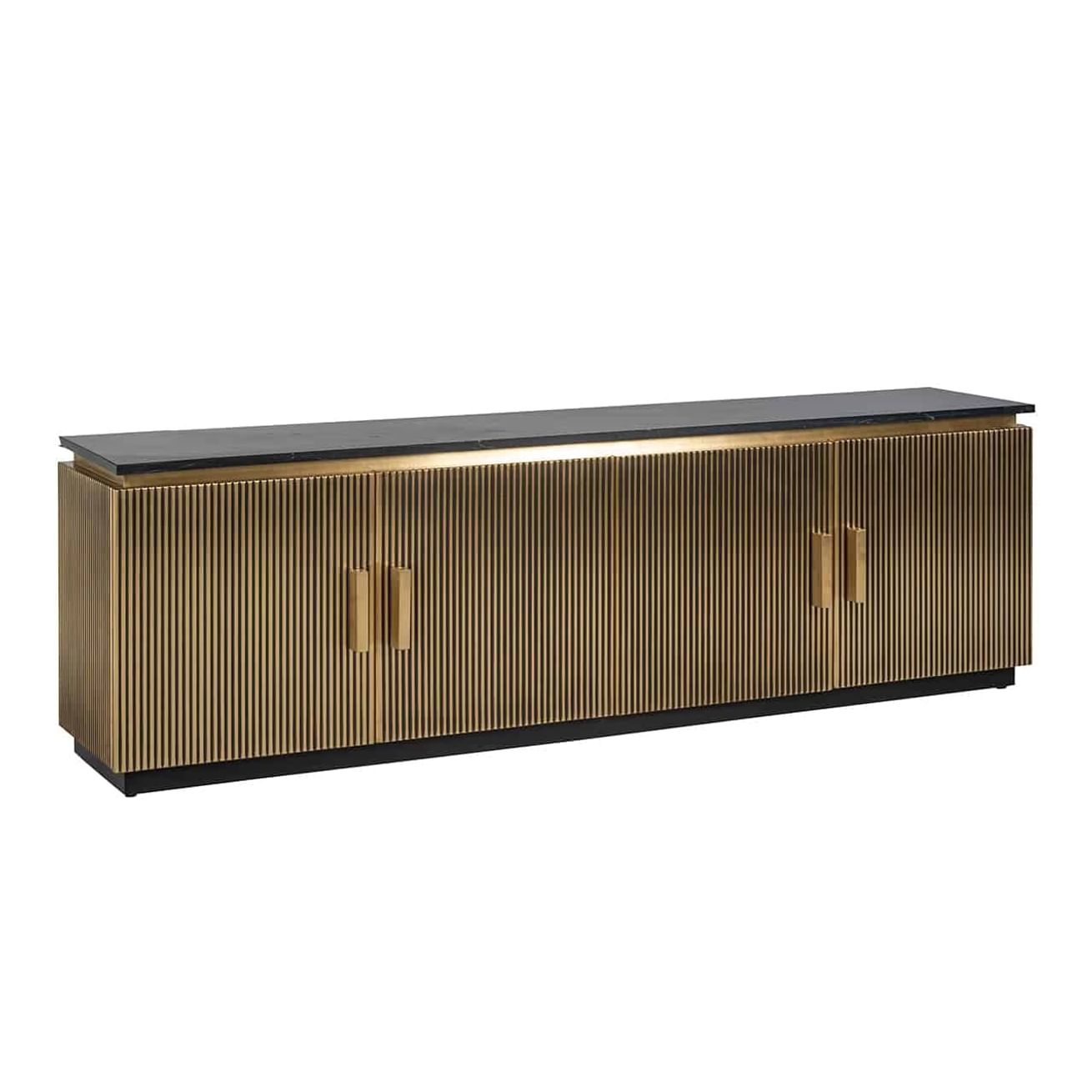 TV-Sideboard Ironville 4 Türen (Gold)