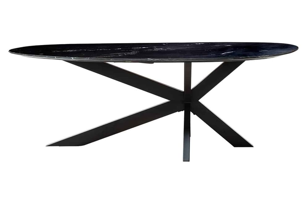 Eettafel Trocadero zwart marmer