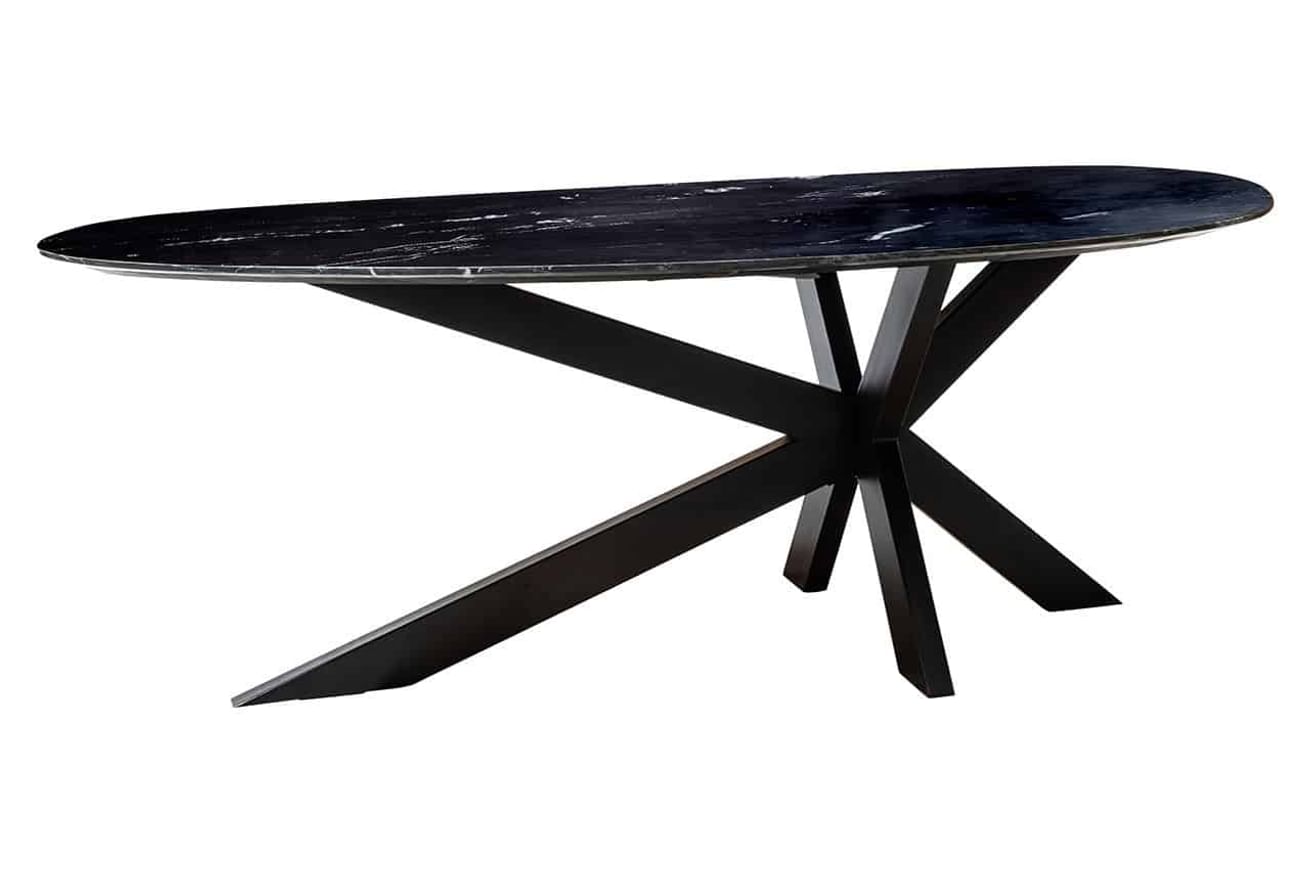Eettafel Trocadero zwart marmer