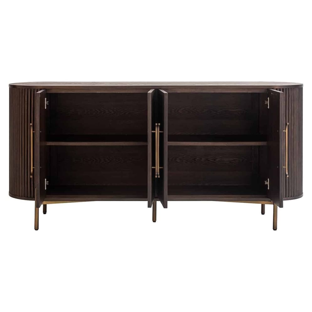 Sideboard Luxor 4-türig (Braun)