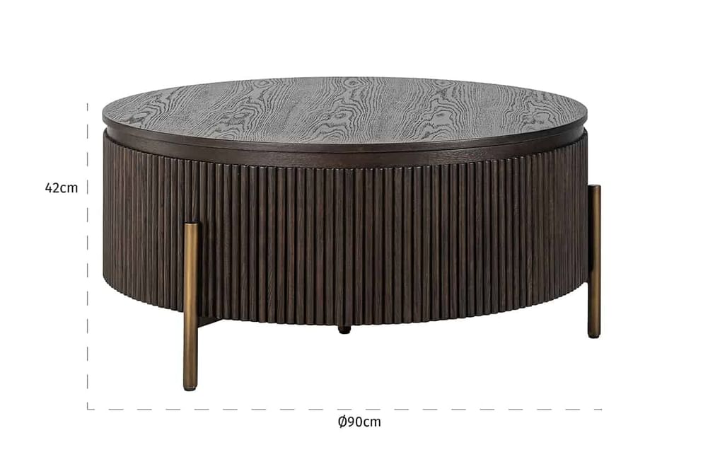 Salontafel Luxor 95Ø (Brown)