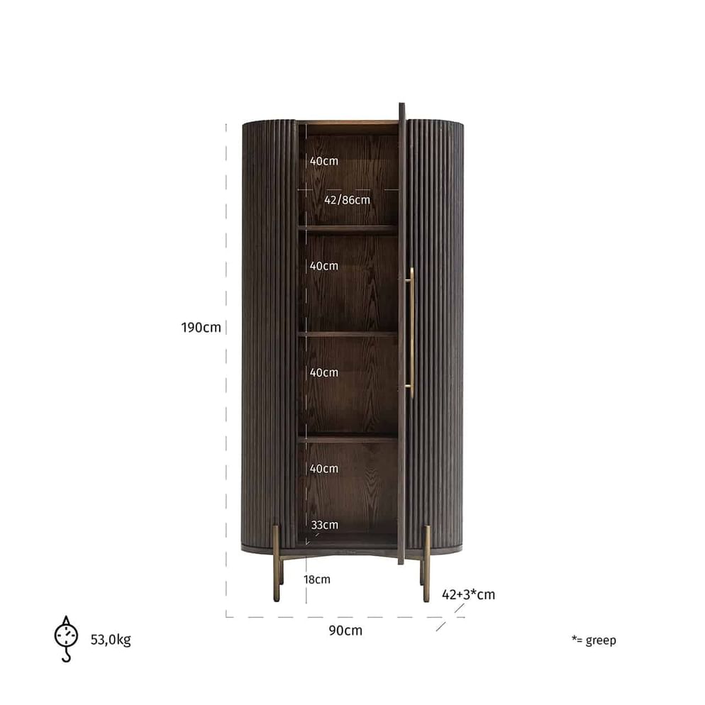 Wandschrank Luxor 1 Tür (Braun)