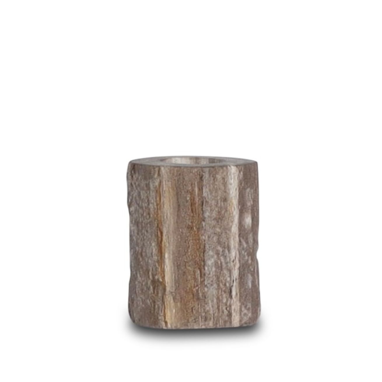 Lahat candle holder petrified wood