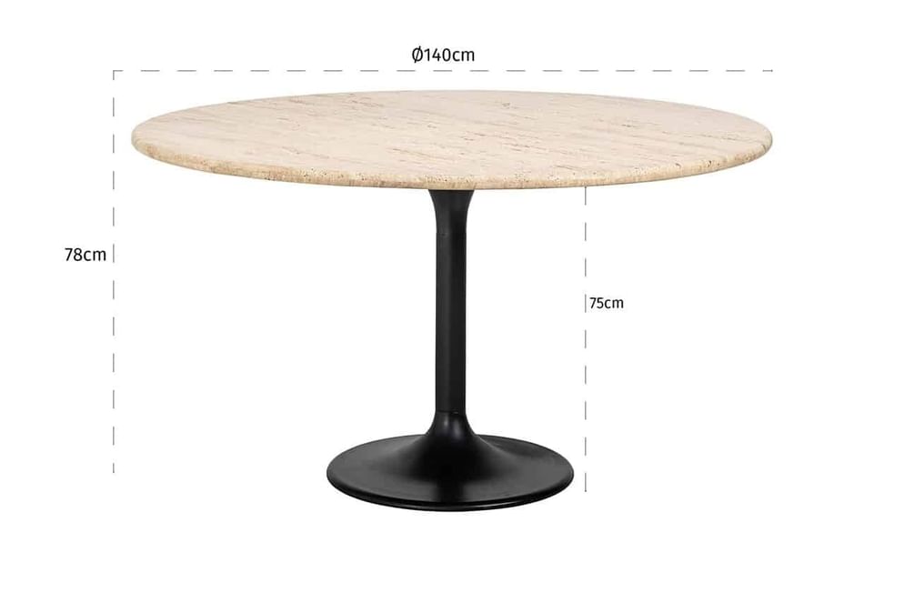 Eettafel Hampton 140Ã˜