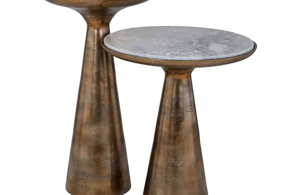 Bijzettafel Ethan 46Ø brushed goud (Brushed gold)