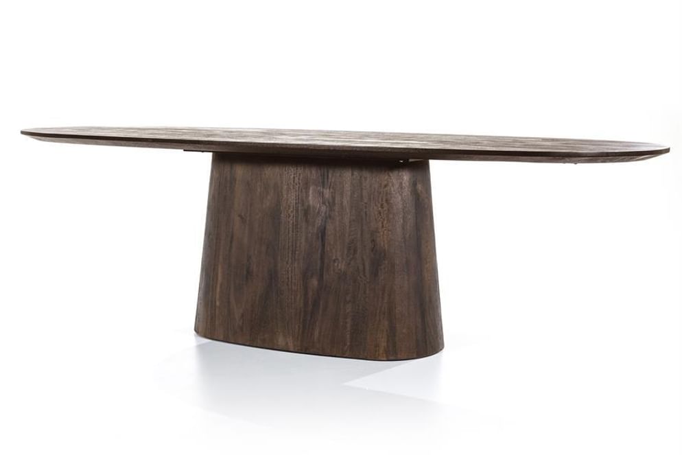 Esstisch Aron oval 300x110 - braun