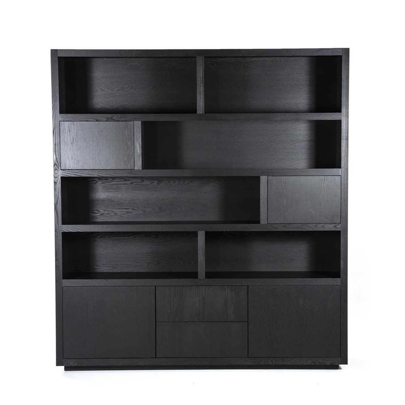 Kabinet Helsinki 200x220cm 2-delig 4-drs. 2 laden - zwart