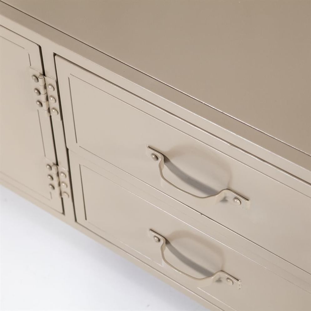 TV meubel Industrieel  3drs. 2 laden - zand