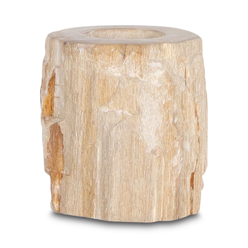 Lahat candle holder petrified wood