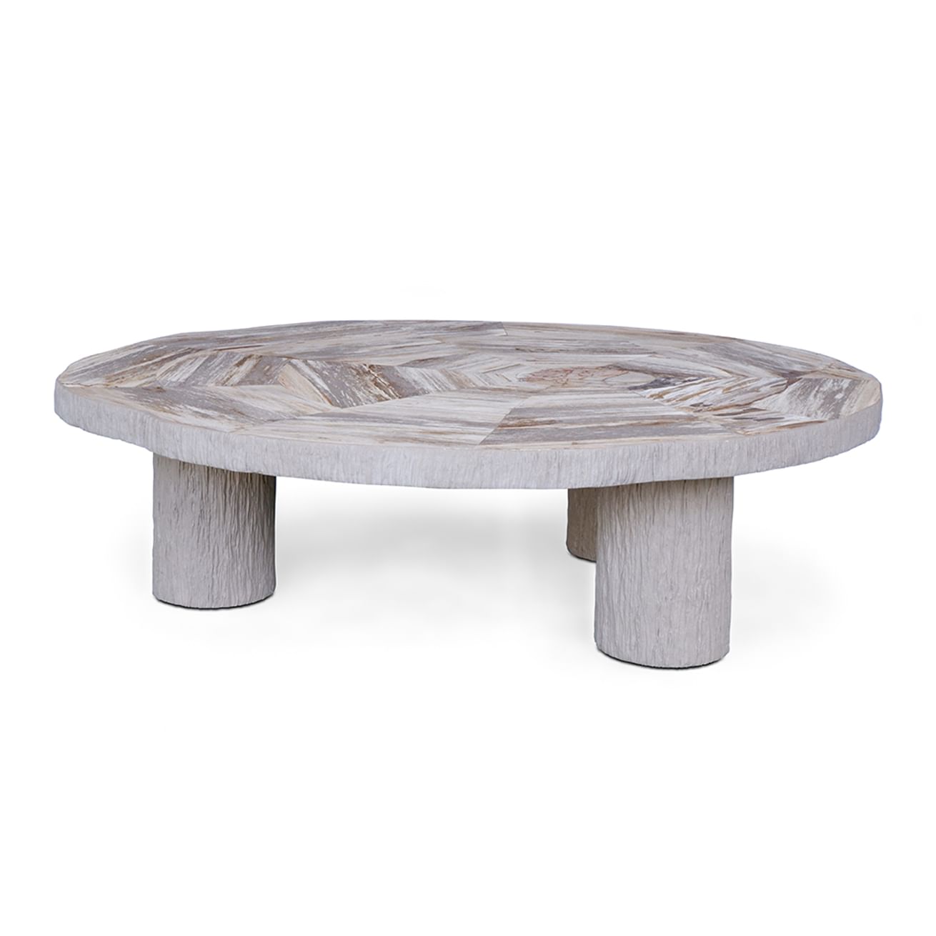 Manipa salontafel versteend hout lichte kleur