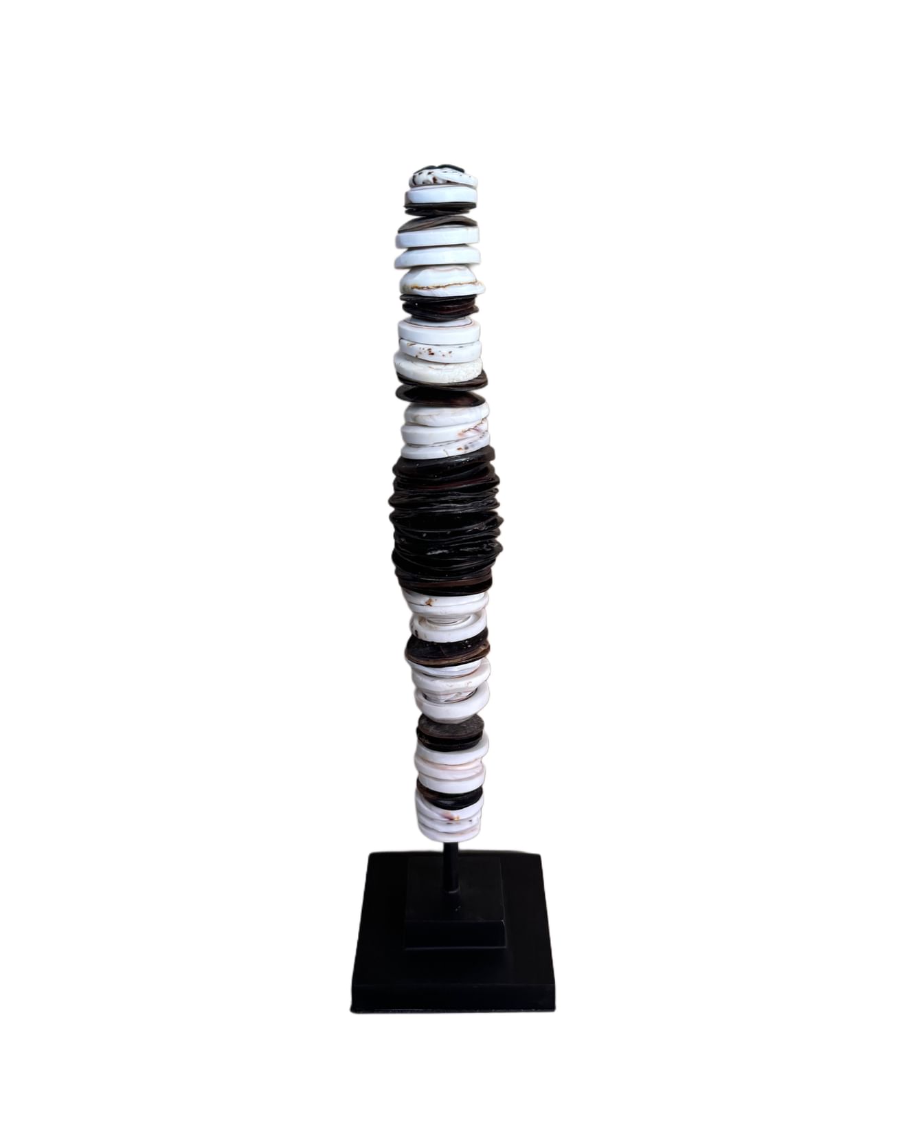 Hula moneystick black/white 40 cm high