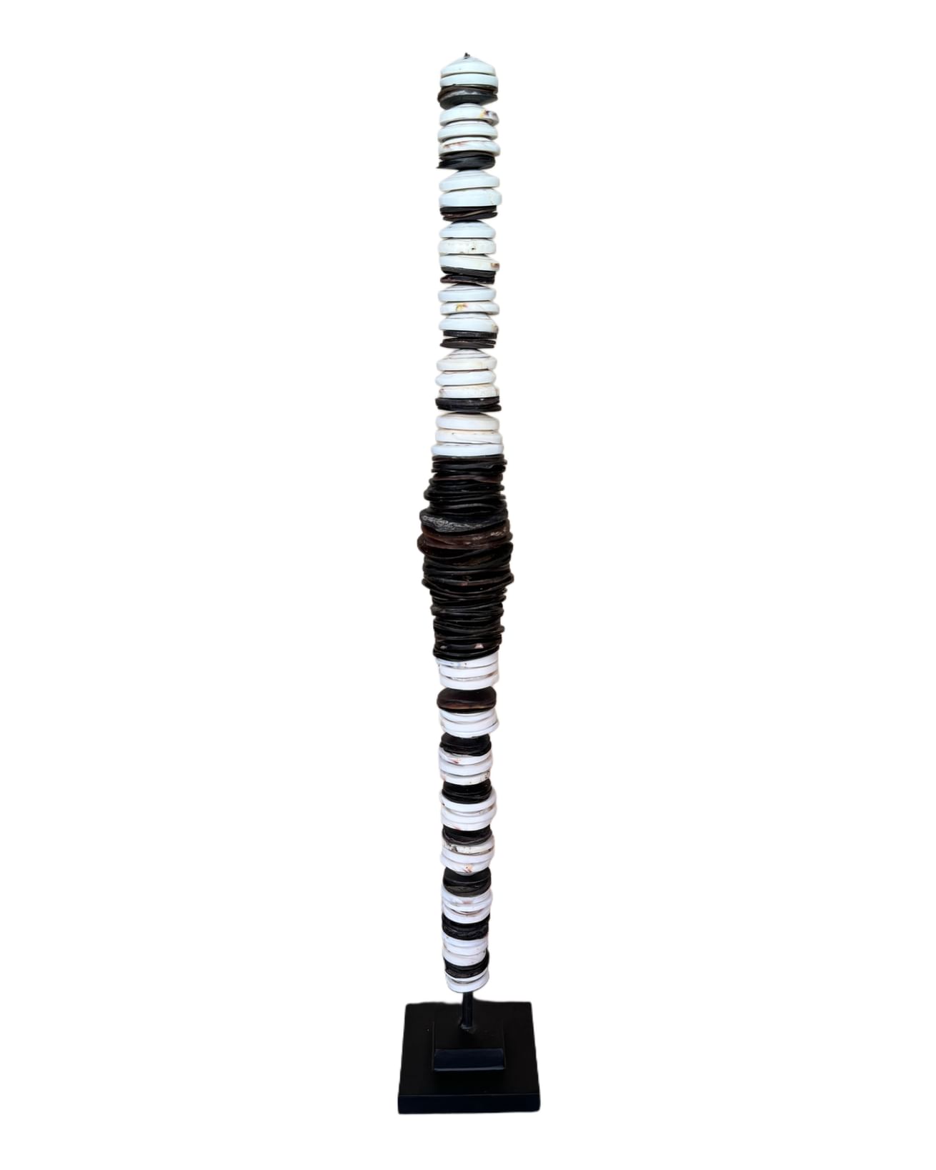 Hula moneystick black/white 70 cm high