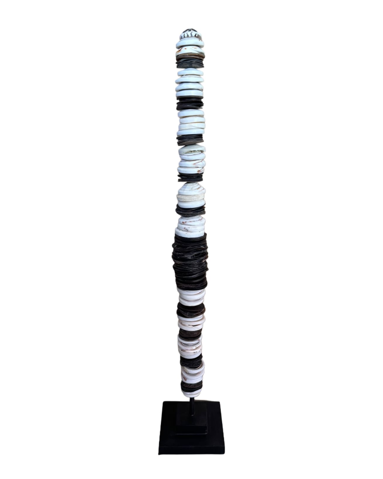 Hula moneystick black/white 60 cm high