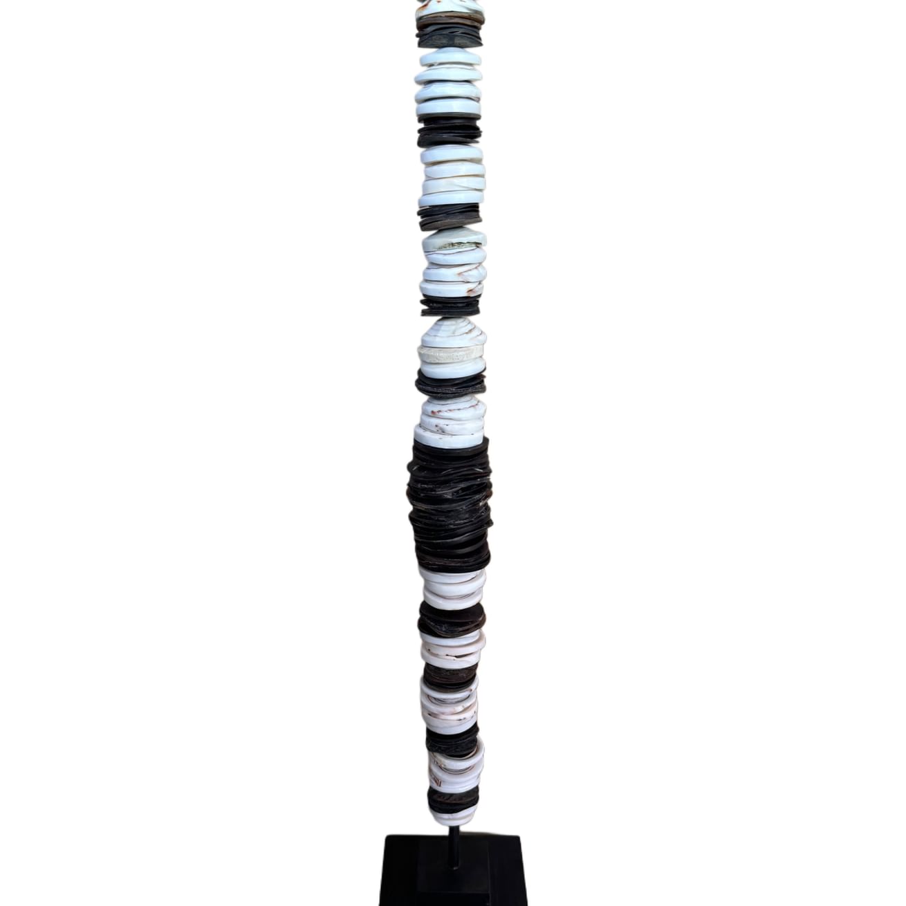 Hula moneystick black/white 60 cm high