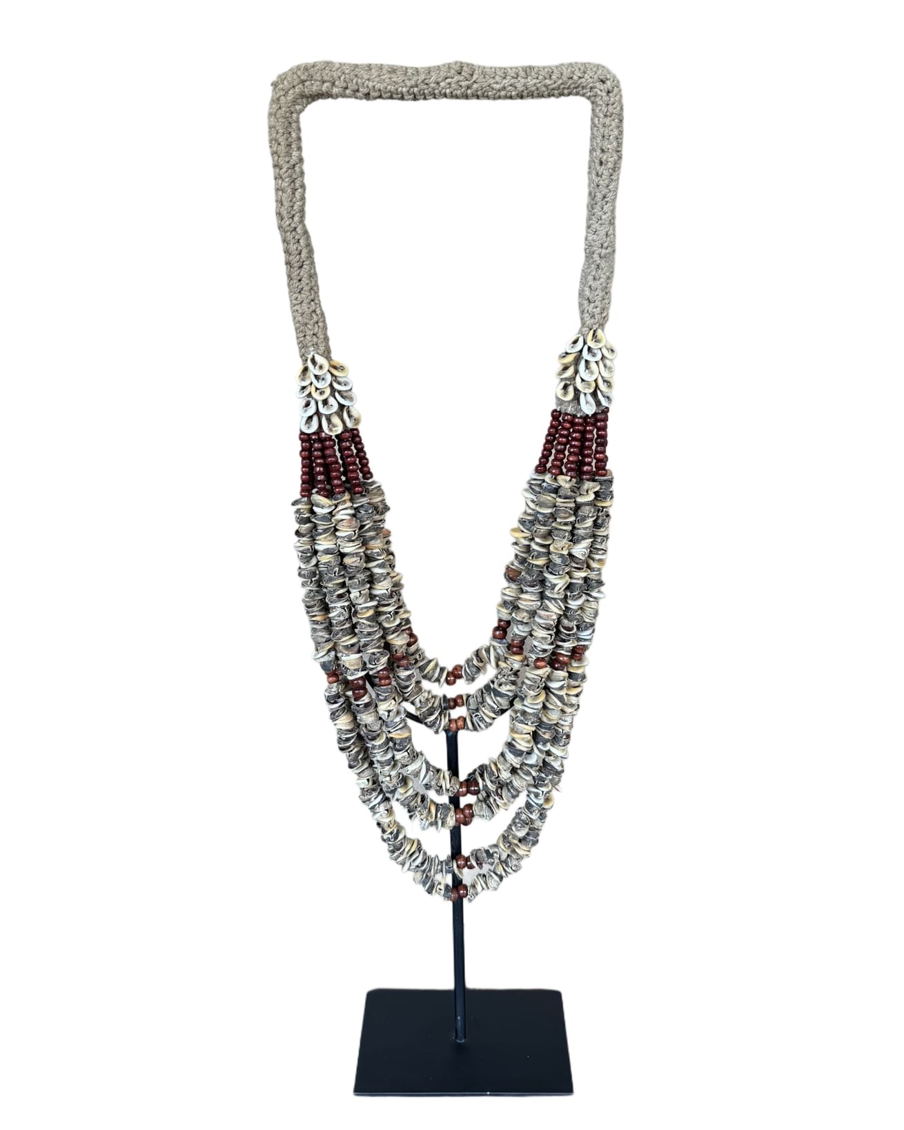 Gorari shell necklace light colour with brown