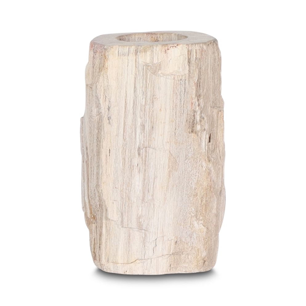 Lahat candle holder petrified wood