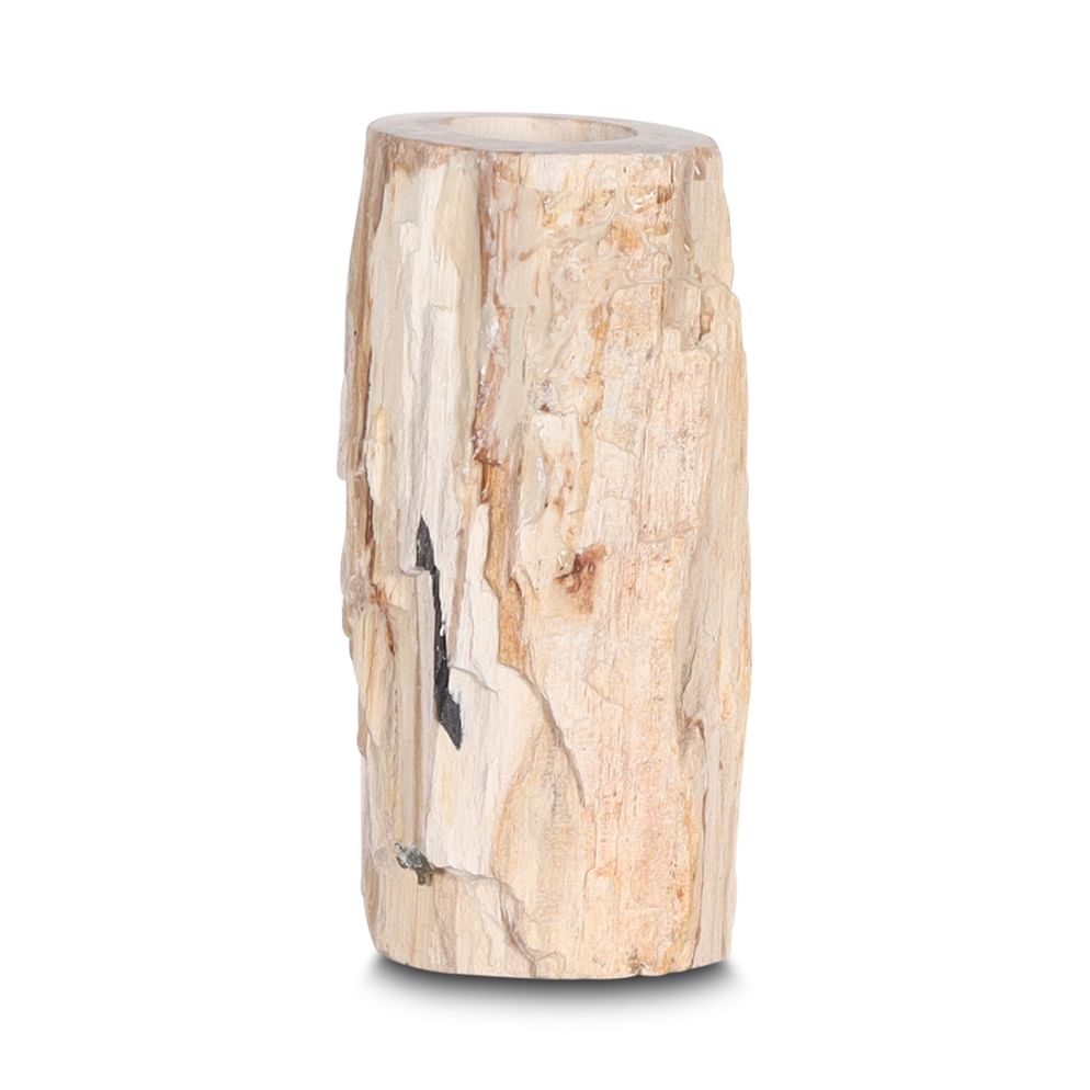 Lahat candle holder petrified wood
