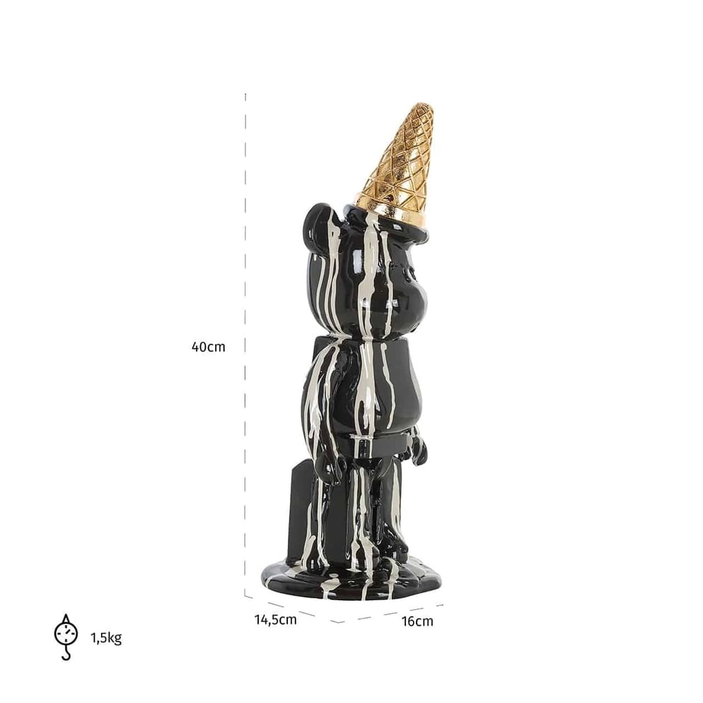 Deko-Objekt Eisbär Schwarz (Schwarz)