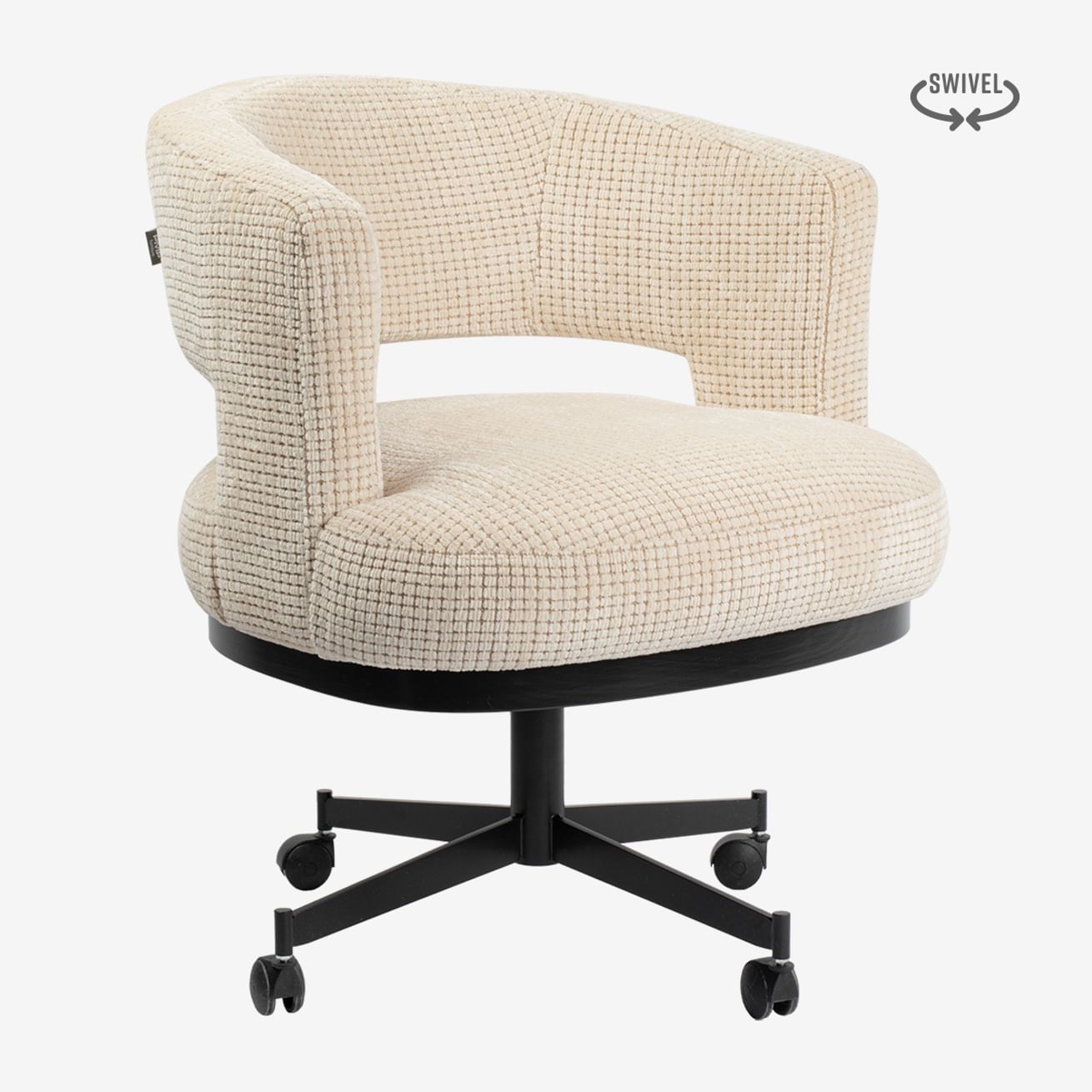 Salla - Esszimmerstuhl mit Drehteller und Rollen