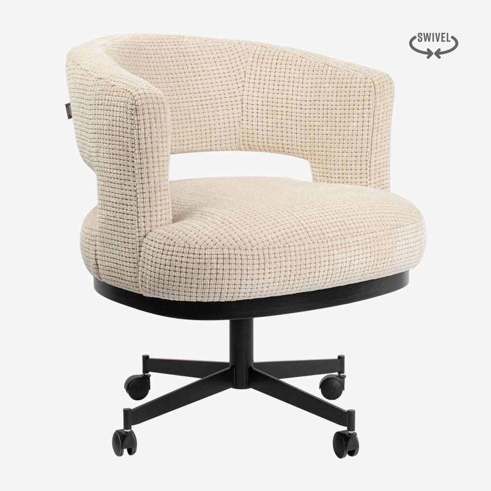 Salla - Eetkamerstoel met draaivoet en wieltjes