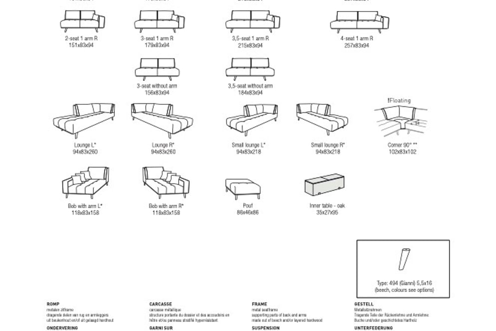 Gianni Inner table oak