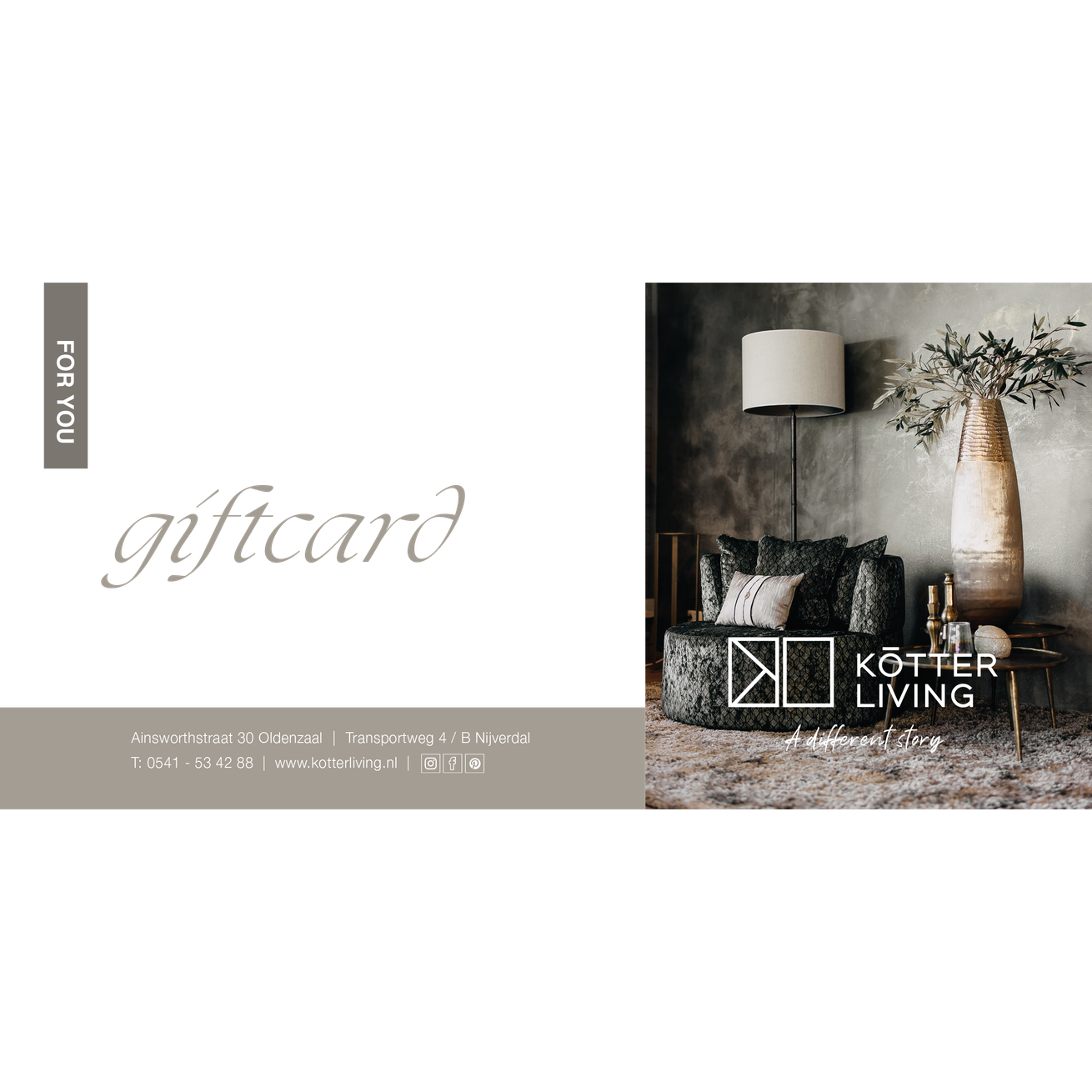 Giftcard Kötter Living (cadeaubon)