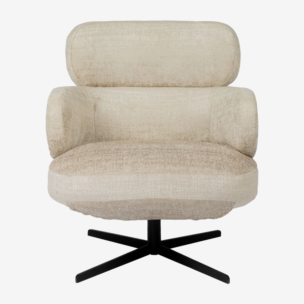 Divo Fauteuil - Draaivoet mat zwart