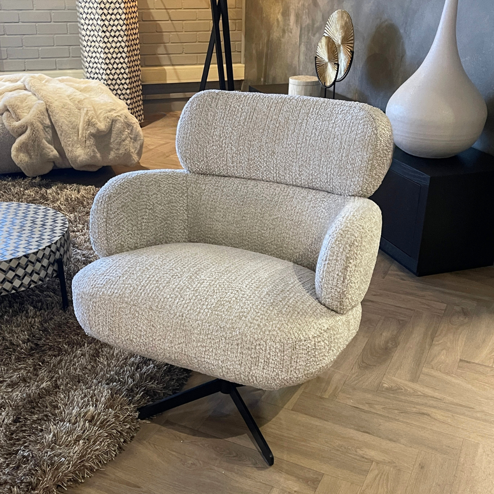 Divo Fauteuil - Draaivoet mat zwart