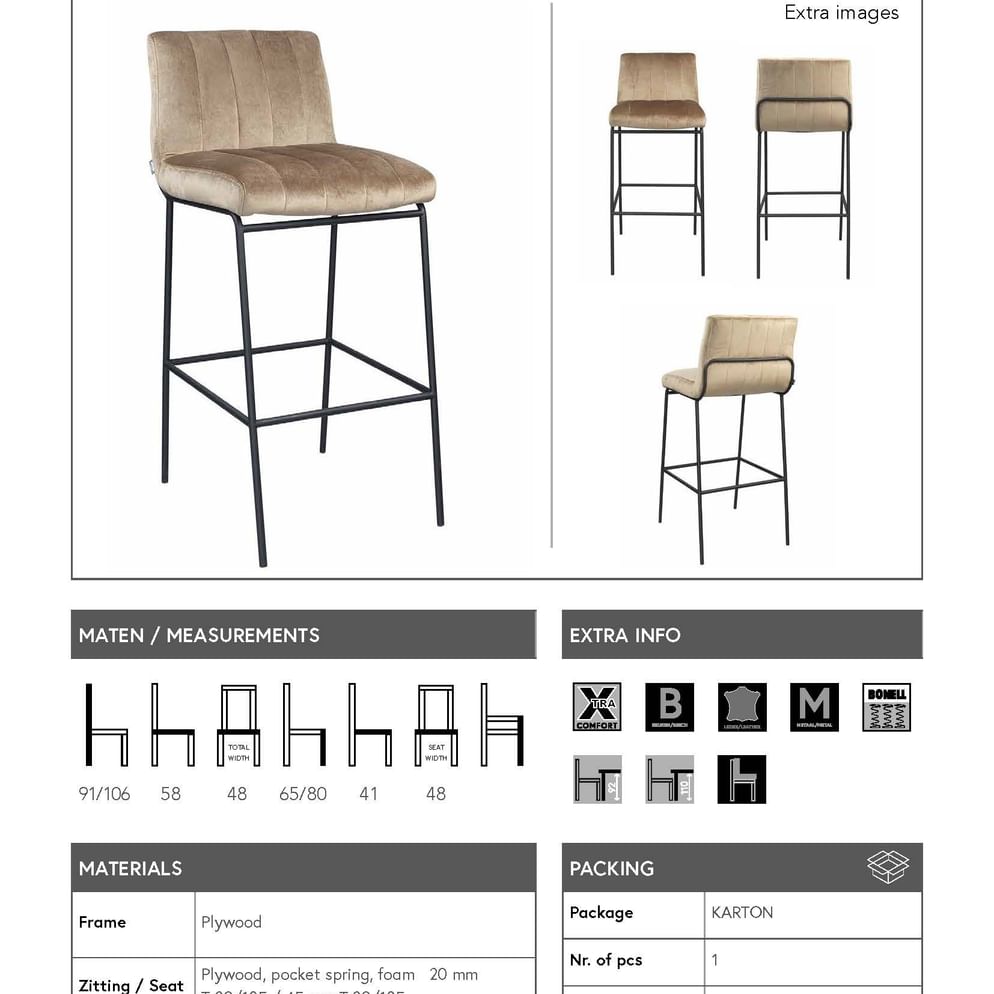 Elio barkruk showmodel