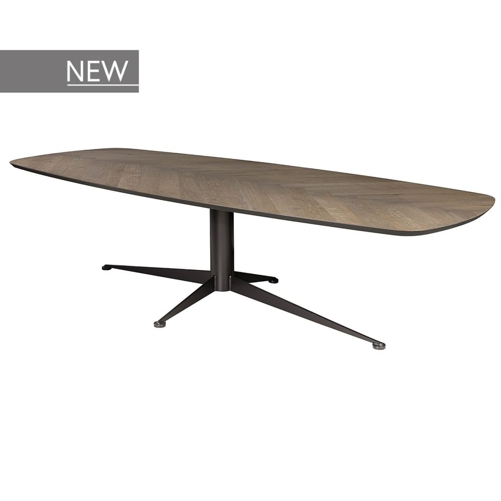 Fishbone eettafel + poot puck