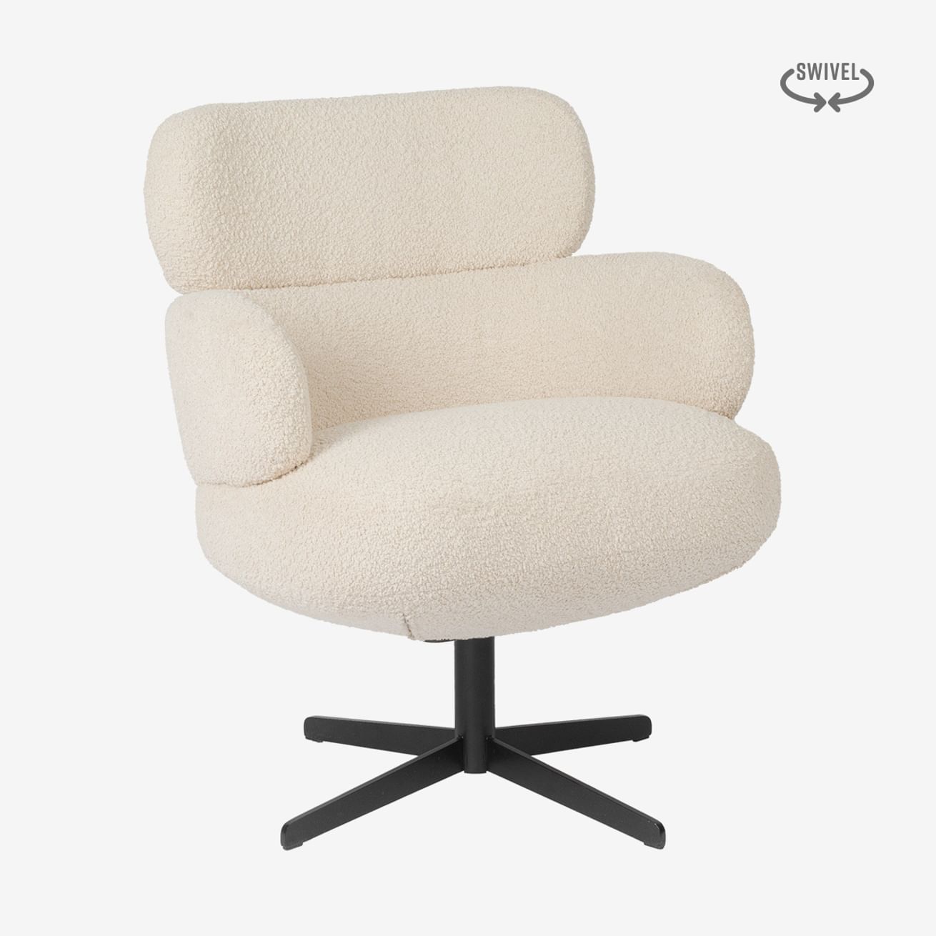 Lava - Draaivoet mat zwart