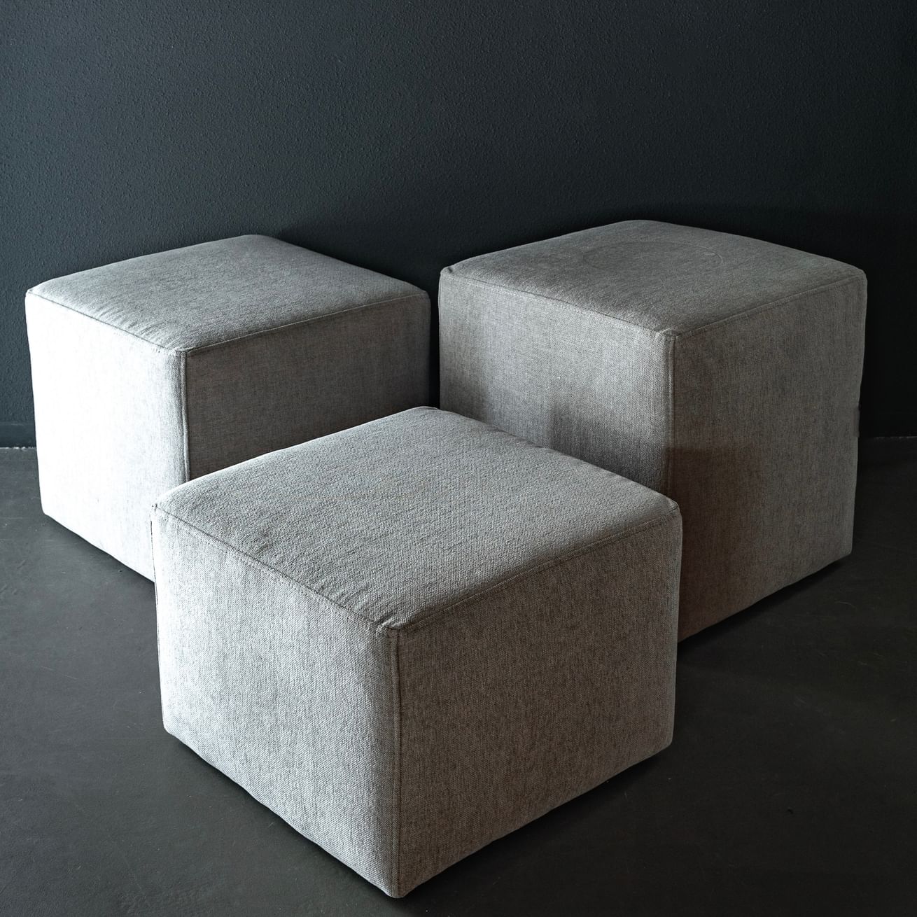 Kubus hocker set van 3