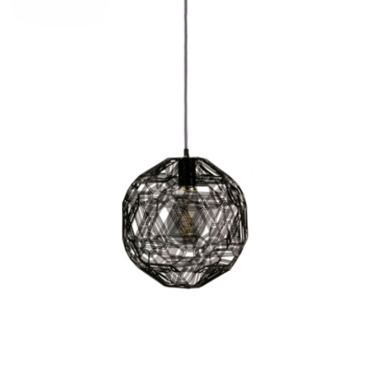 Hanging Lamp Pairot Zattelite Iron Wire Black Ø30 cm