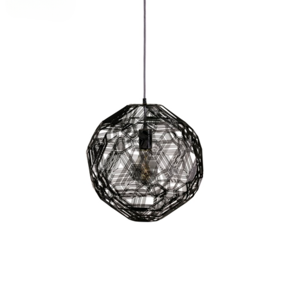 Hängelampe Pairot Zattelite Eisen Draht Schwarz Ø40 cm