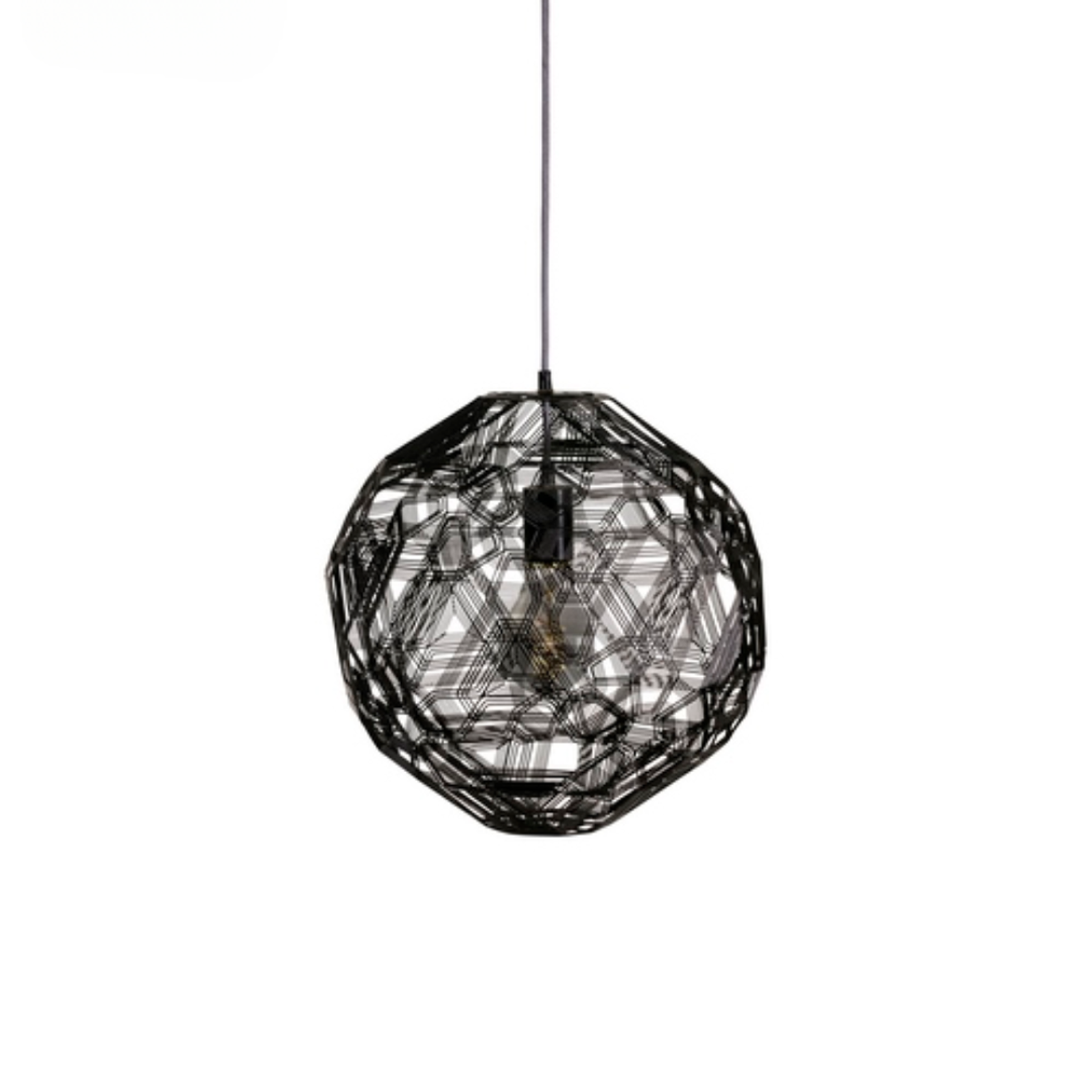 Hanging Lamp Pairot Zattelite Iron Wire Black Ø40 cm