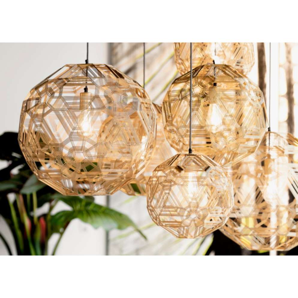 Hanging Lamp Pairot Zattelite Iron Wire Gold Ø30 cm