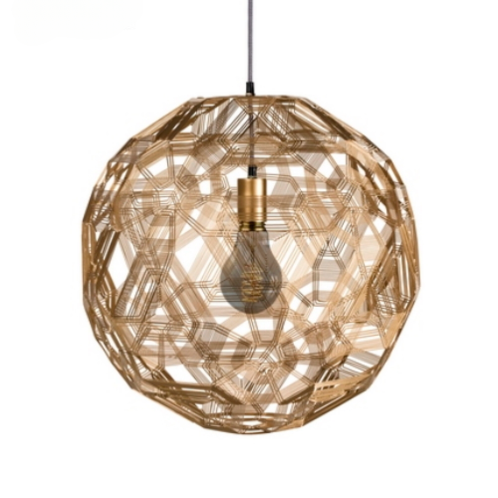 Hängelampe Pairot Zattelite Eisen Draht Gold Ø75cm