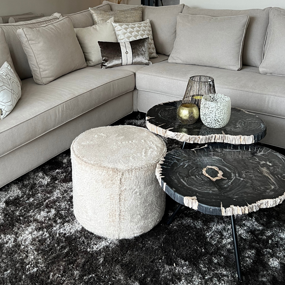 Cigaru coffeetable petrified wood kecil