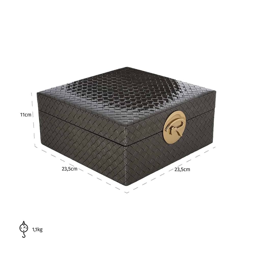 Juwelenbox Rosaly groot antracite (Antraciet)